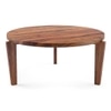 Meridian Round Solid Wood Coffee Table In Teak Finish
