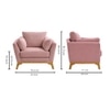 Lorentz Boucle Fabric Lounge Chair in Pink Colour