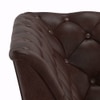 Weston 2 Seater Half Leather Sofa in Chocolate Colour