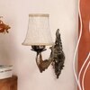 Devansh Gold Antique Wall Mounted Lamp With Beige Jute Shade