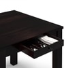 Arabia Solid Wood 4 Seater Storage Dining Table In Mahogany Finish