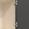 8 Shelves Semi Open Multipurpose Matrix Kitchen Cabinet In Slate Grey & Highland Pine Finish