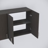 6 Doors Modular Wall Mounted Kitchen Cabinet With Adjustable Shelf In Chiyoda Wange Finish