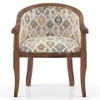 Florence ArmChair in Mustard Mist Ikat Colour and Teak Finish