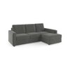 Apollo Compact Sofa (Colour : Ash Grey Velvet, Cushion : Soft, Back Type : Regular, Seating Capacity : Right Aligned 2 Seater + Right Aligned Chaise)