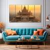 The Castle Decor Ram Mandir Wall Painting Wooden Framed 27x48 Inch (Style 8)