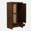 Bravon Solid Wood 2 Door Wrardrobe in Rustic Teak Finish