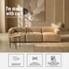 Zenliving Wood 3 Seater With Upholstery Non Storage Sofa In Beige Colour