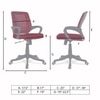Diicea Mid Back Ergonomic Chair in Maroon Colour