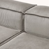 Elegantedge Wood Right Aligned 3-Seater With Upholstery Non Storage Sofa In Grey Colour