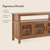 Rhodes 3 Door Solid Wood Sideboard in Amber Walnut Finish