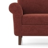 Oxford 1 Seater Fabric Sofa In Dark Coral Colour