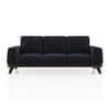 Granada Premium 3 Seater Fabric Sofa in Deep blue velvet Colour