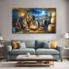 The Castle Decor Jesus Baby Birth Wall Art Set of 5 Wooden Framed Digital Painting 27x48 Inch