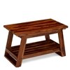 Alison Sheesham Wood Accent Rectangle Coffee Table In Natural Teak Finish