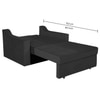 Step  Pull Out Sofa cum Bed  in Black Colour
