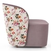 Portia Fabric Accent Chair in Peach Floral Velvet Colour