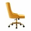 Doe Buck Swen Luxury Yellow Tufted Velvet Office Chair