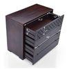 Alaca Solid Wood Chest of 4 Drawers in Mahogany Finish
