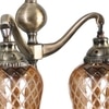 Devansh Metal Electric Wall Light in Antique gold Colour with Lavender Shade Count of 2 Lights