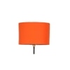 Kian Orange Fabric Floor Lamp with Black Iron Base