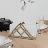 Metalsmith Metal Napkin Holder Gold Finish Tabletop Organizer