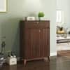 Webster 15 Pair Shoe Rack in Walnut Finish