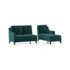 Abbey Sectional Sofa (Colour : Malibu, Cushion : Soft, Seater : Right Aligned 2 Seater + Right Aligned Chaise)