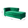 Ease Velvet Chaise Launger in Green Colour