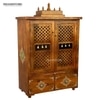 D'Dass Honey Finish Solid Sheesham Wooden Temple For Pooja