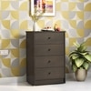 Ben Engineered Wood Chest of 4 Drawers in Dark Wenge Finish