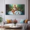 The Castle Decor Goddess Saraswati Wall Painting Wooden Framed 27x48 Inch (Style 1)