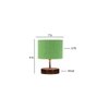 Yin Green Jute Table Lamp with brown wood base