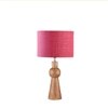 Devansh Pink Jute Table Lamp With  Wood Natural Base (7X18.25 Inches)-11