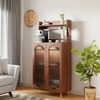 Stellar Multipurpose Storage Cabinet (Tall Size with Upper Shelf, Teak Brown)