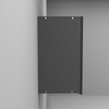 Aluminium Black Profile 4 Brown Tinted Glass Handless Shutters Wall Cabinet In Slate Grey Finish