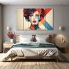 The Castle Decor Women Abstract Wall Painting Wooden Framed Digital Painting 27x48 Inch (Style 11)