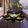 Geelong Wicker Table And Chair Set  Brown Dual Tone Finish
