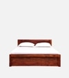Finn Solid Wood Queen Size Non Storage Bed In Honey Oak Finish