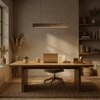 Slimline 36 Brown Solid Wood Single Hanging Light