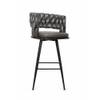 Doe Buck Presley Braided Faux Leather Bar Stool in Grey Colour