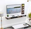 BLUEWUD Primax Large Engineering Wood Wall Mount TV Entertainment Unit Set Top Box Stand/TV Panel Cabinet with Shelves for Books & D�cor Display Unit, Ideal for 50� (Wenge & White)
