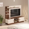 BLUEWUD Rowlet Large Engineering Wood Floor Standing TV Entertainment Unit Set Top Box Stand/TV Cabinet with Shelves for Books & D�cor Display Unit Bed Living Room Upto 55 Inches (Brown Maple & Beige)