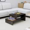 Hexa Engineered Wood Modern Center Table For Living Room In Flower Wenge