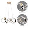 Gioconda Rose Gold 3 Colour Led Chandelier Ceiling Light