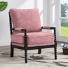 Luxe Boucle Fabric Lounge Chair in Pink Colour