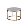 Selma Round Metal Coffee Table In Gold Finish