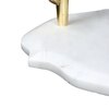 Rectangular Marble Tray with Gold Handle