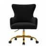 Doe Buck Adan Modern Black Velvet Office Chair