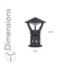 Miseno Aluminium Small Outdoor Gate Light